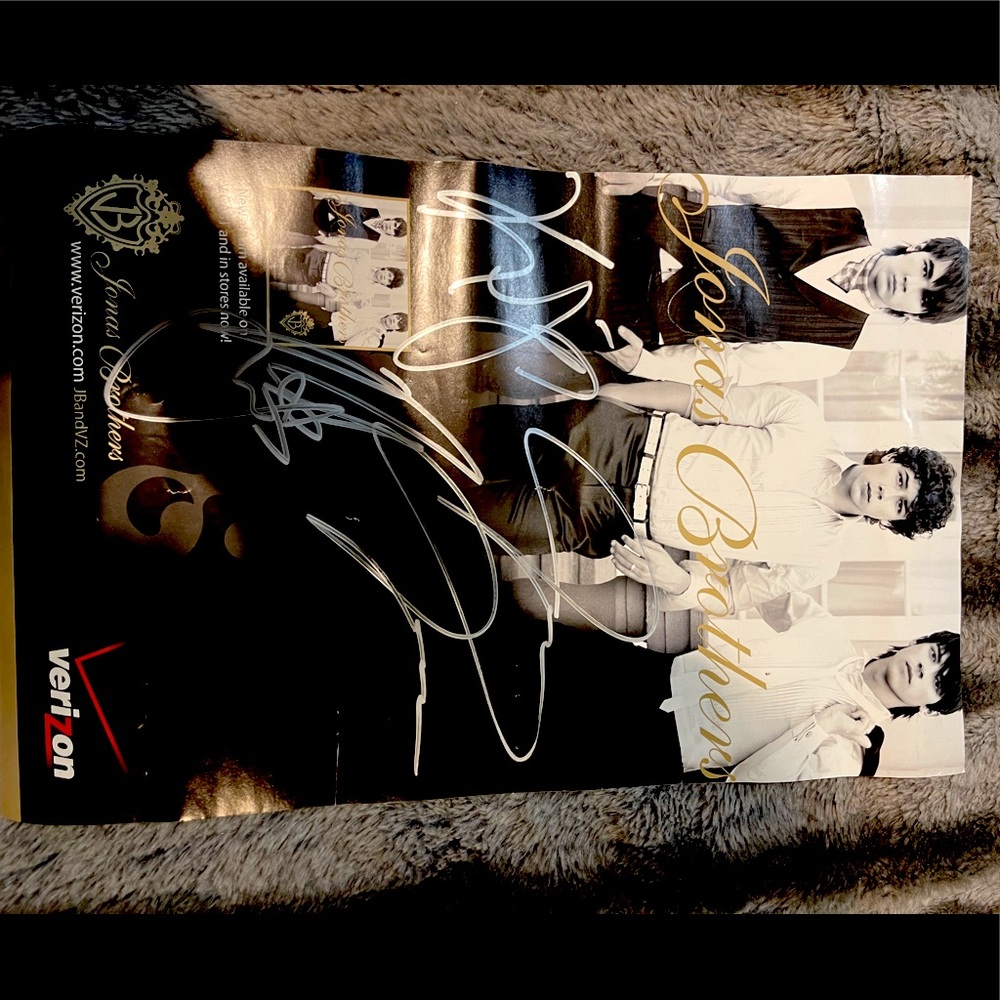 Authentic Signed Jonas Brother Poster
